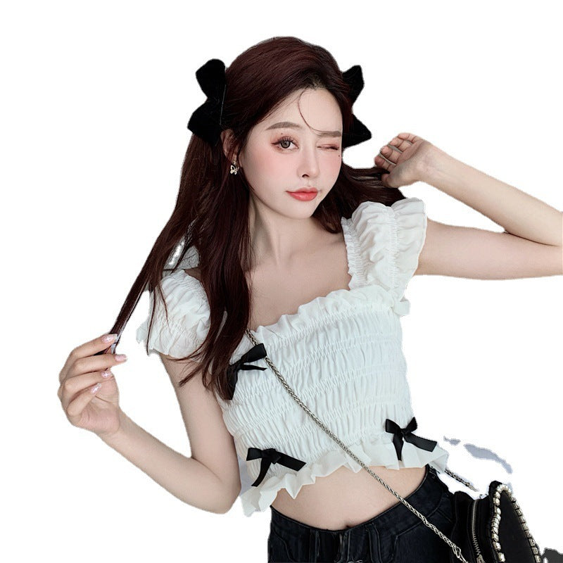 Summer New French Retro Chiffon Shirt