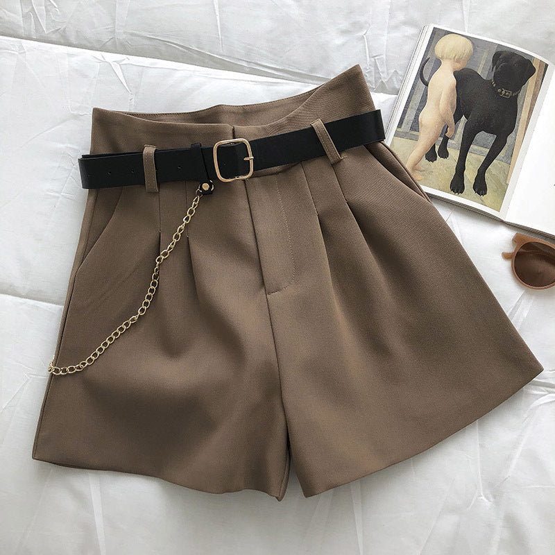 Suit, Wide-Leg Pants, Little Man, Retro Chain, High Waist