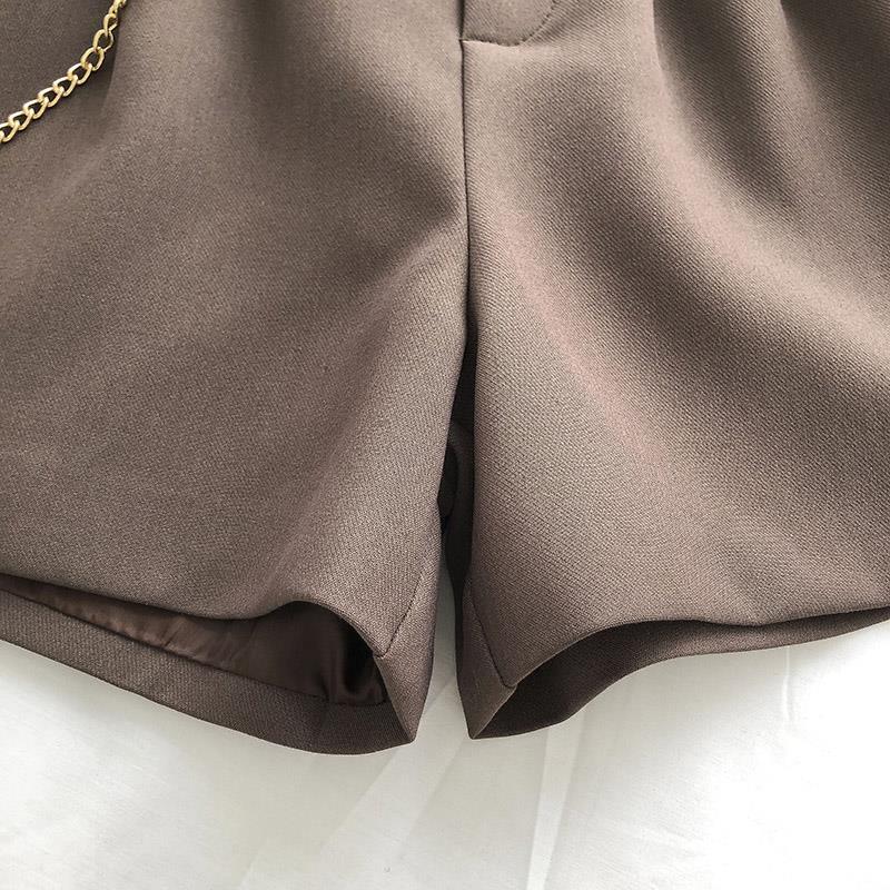 Suit, Wide-Leg Pants, Little Man, Retro Chain, High Waist