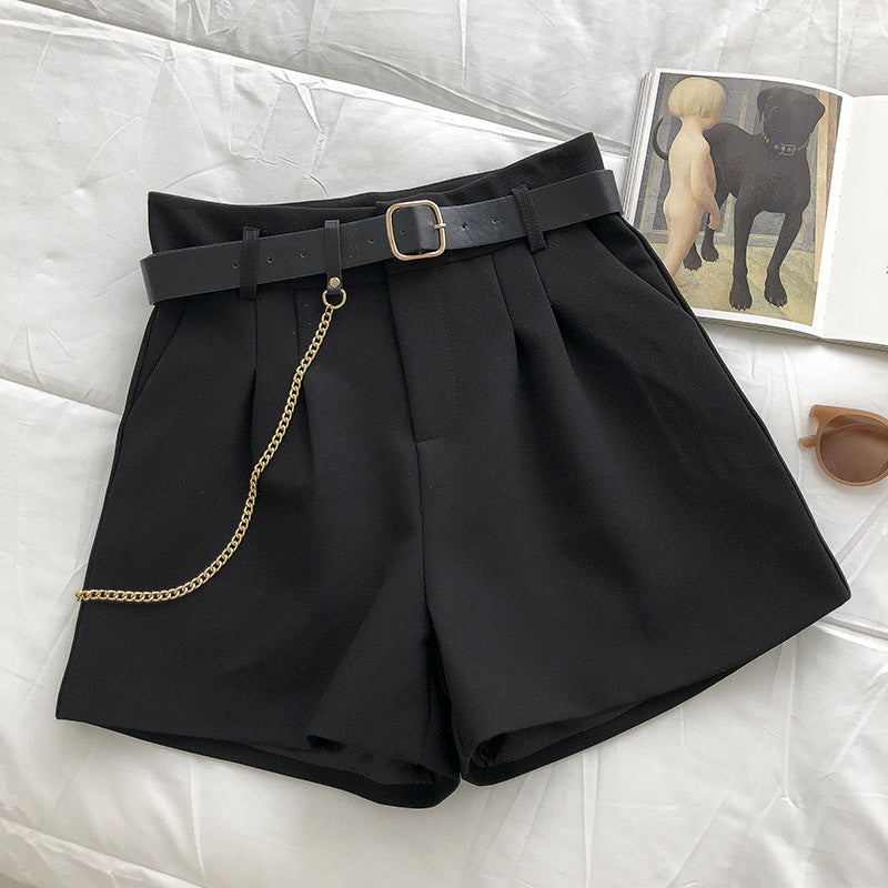 Suit, Wide-Leg Pants, Little Man, Retro Chain, High Waist
