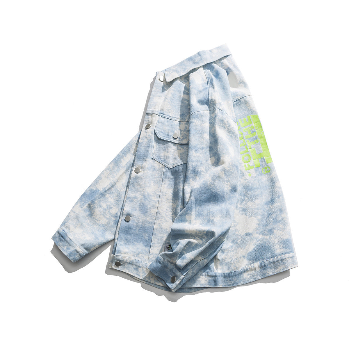 Japanese Spring Style Trendy Tie-Dye Denim