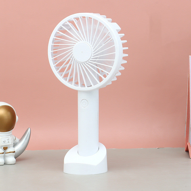 New Summer Portable Handheld Usb Charging Fan With Mobile Phone Holder Gift For Students And Children