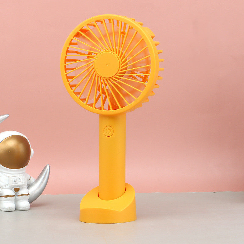 New Summer Portable Handheld Usb Charging Fan With Mobile Phone Holder Gift For Students And Children