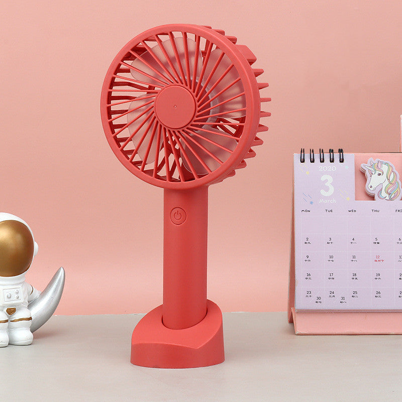 New Summer Portable Handheld Usb Charging Fan With Mobile Phone Holder Gift For Students And Children