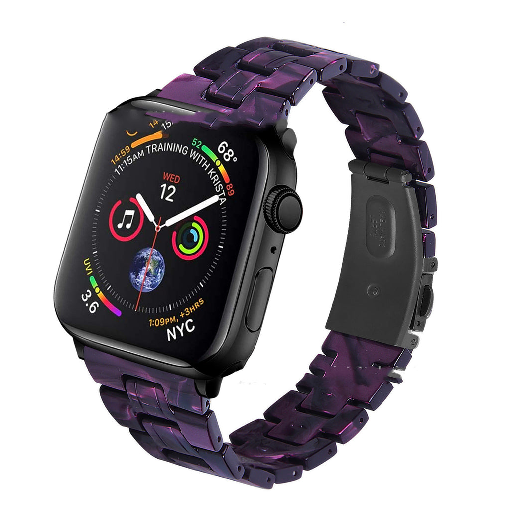 Resin Slim Waist Metal Three-bead Watch Strap