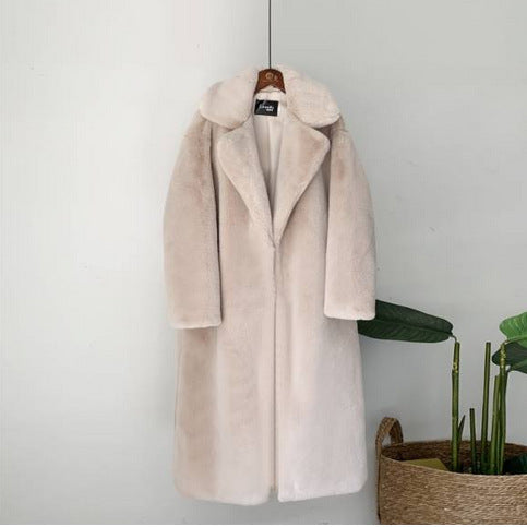 Fur Coat Plus Long Plus Size Women'S Im Itation Rabbit Fur Coat
