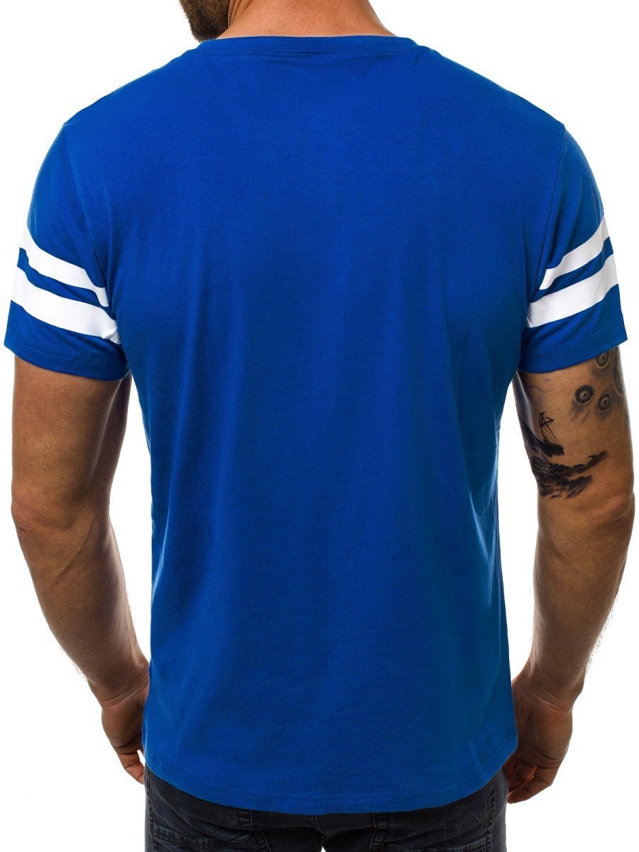 Men's New Fashion Sports Fitness T-shirt Men's Letter Round Neck Short Sleeve T-shirt