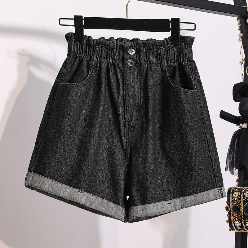 High-waist Washed Thin Drape Jeans
