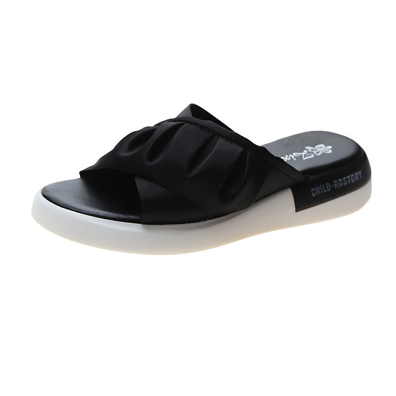 Fashionable And Simple Platform Slippers