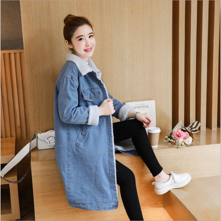 Women's Loose Oversized Lapel Lapel Denim Jacket