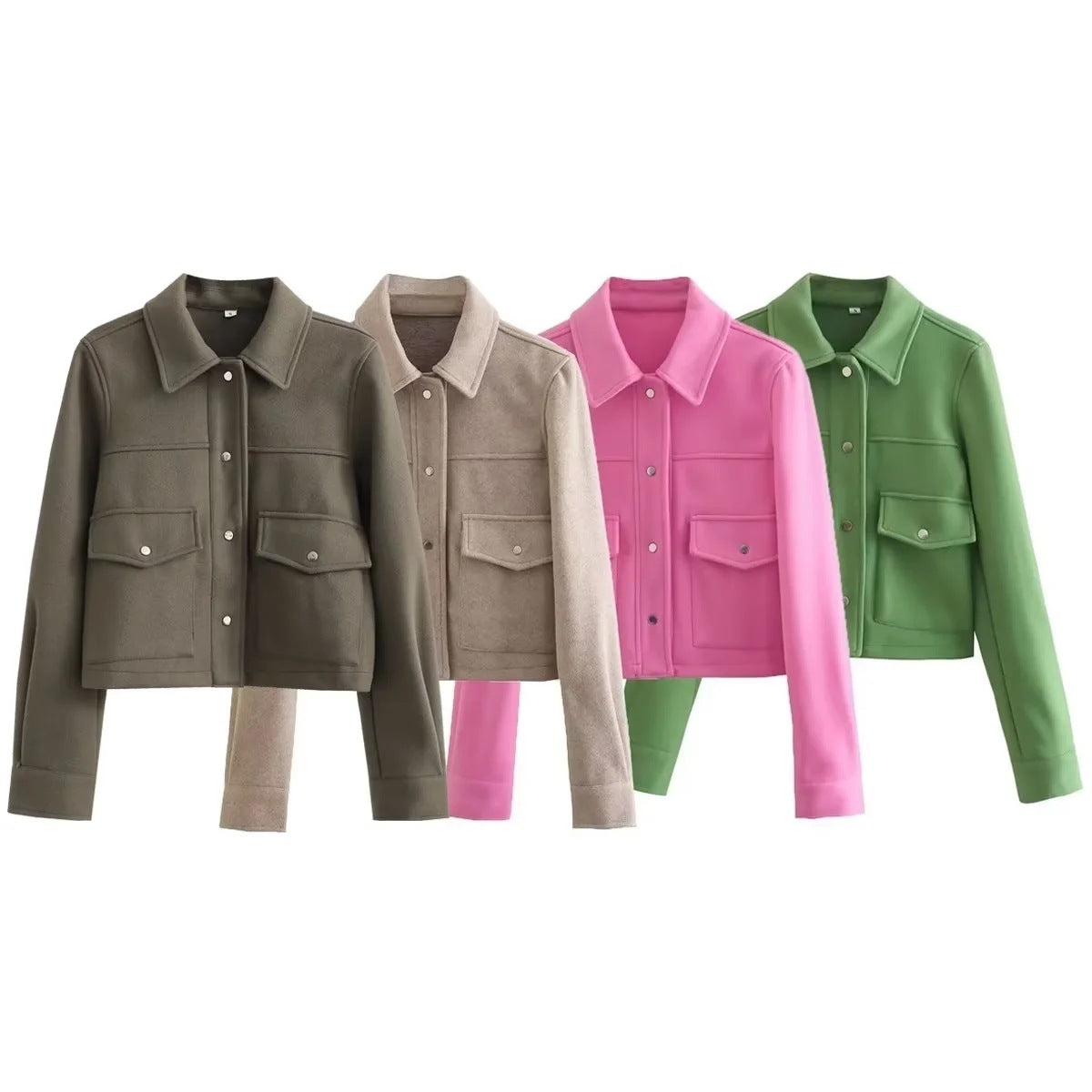 Women's Street Casual Soft Woolen Shirt Woolen Coat Top
