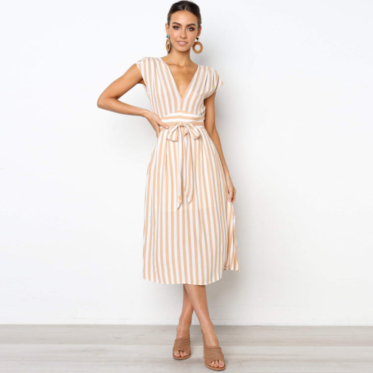 Lace striped skirt
