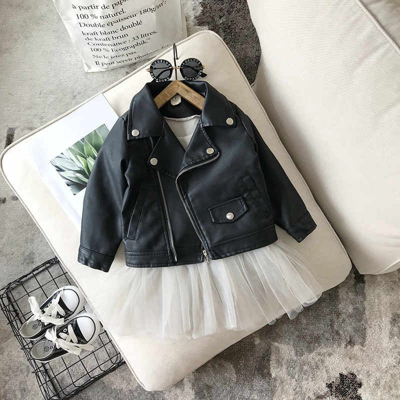 Spring and autumn foreign short jacket leather jacket