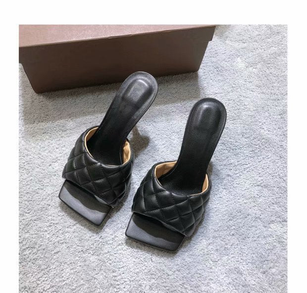 Diamond square head Roman slippers