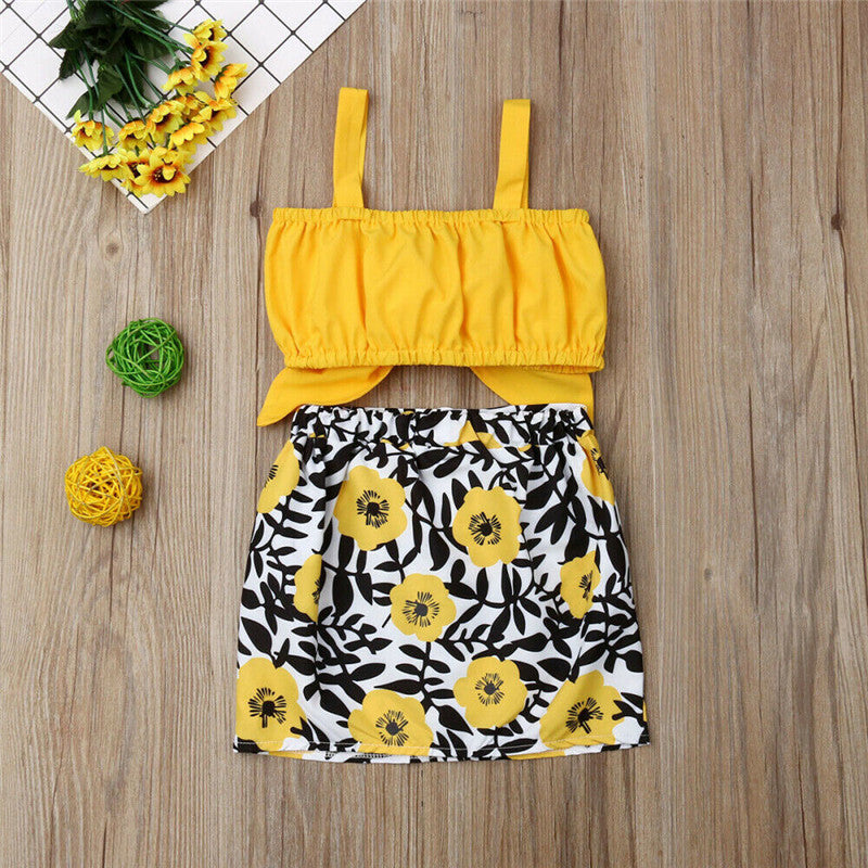 Two-piece floral skirt