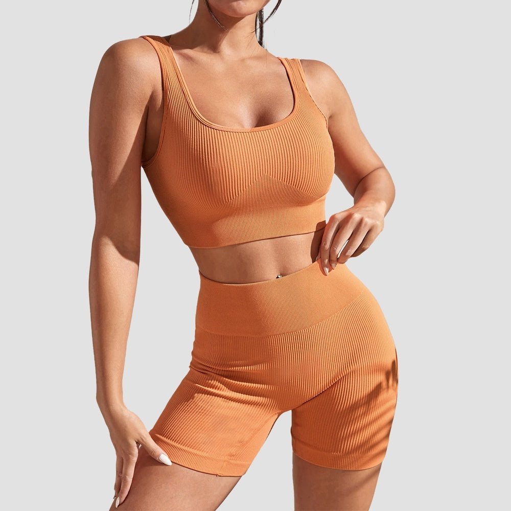 Sports Suit Fitness Clothes Tight Sexy Short Sleeve