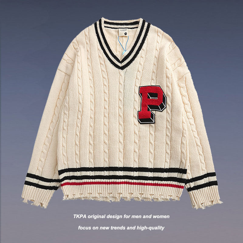 Ins Loose Top Retro Style Sweater
