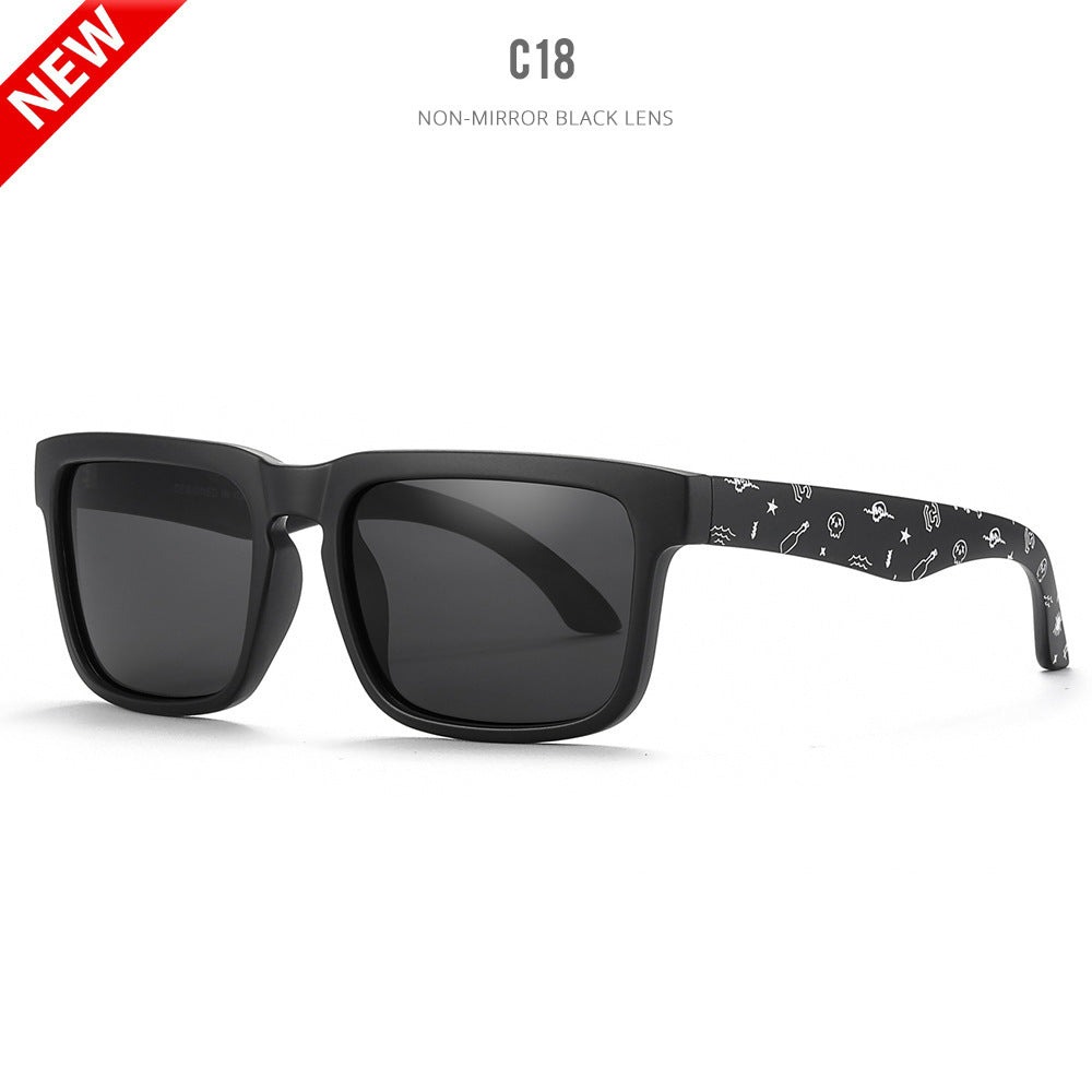 Outdoor Sunglasses Square Sunglasses Colorful Real Film UV Protection