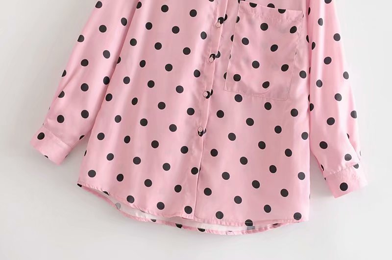 Polka-dot print shirt with pockets