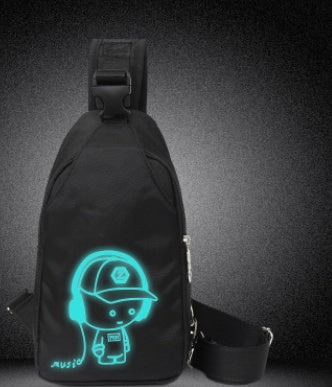Luminous men's chest bag