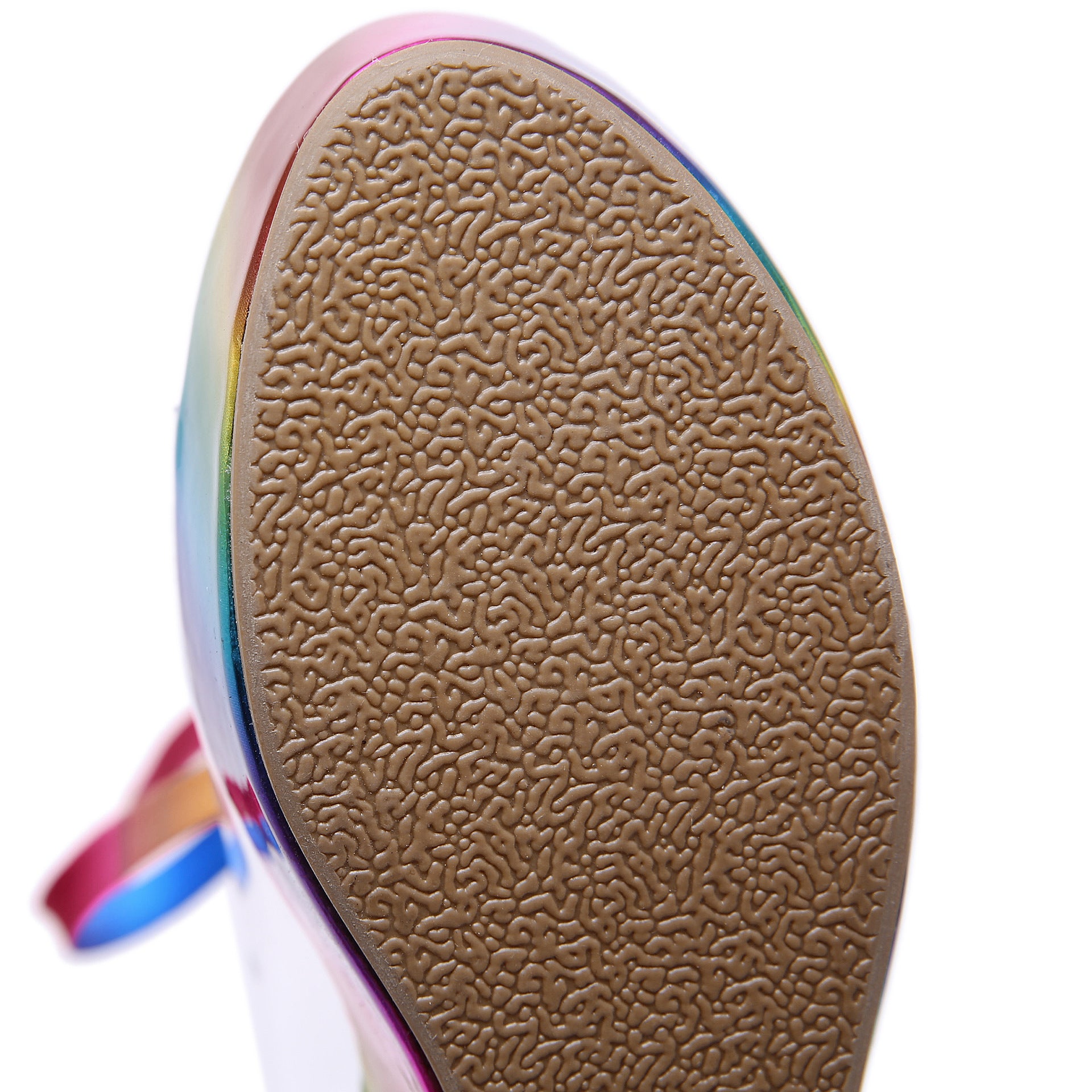 Colorful lace high heel sandals and slippers