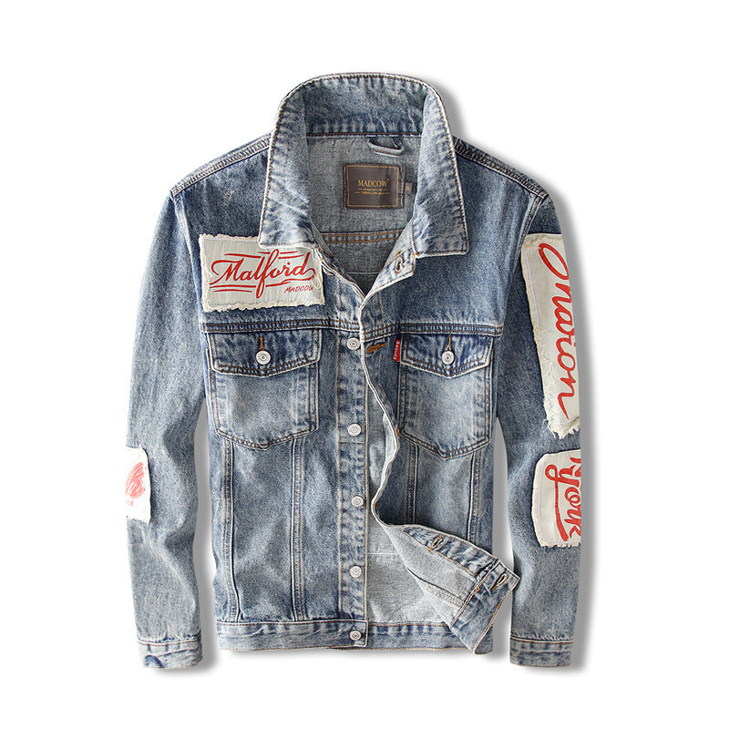 Spring and autumn men's denim jacket