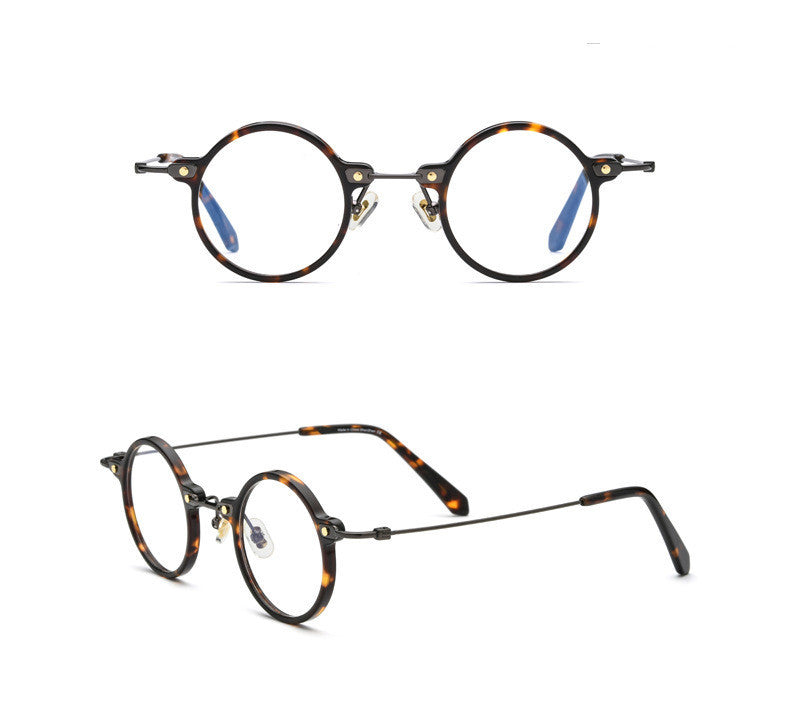 Women's Square B Titanium Plate Fashion Optical Glasses Frame IP Plating