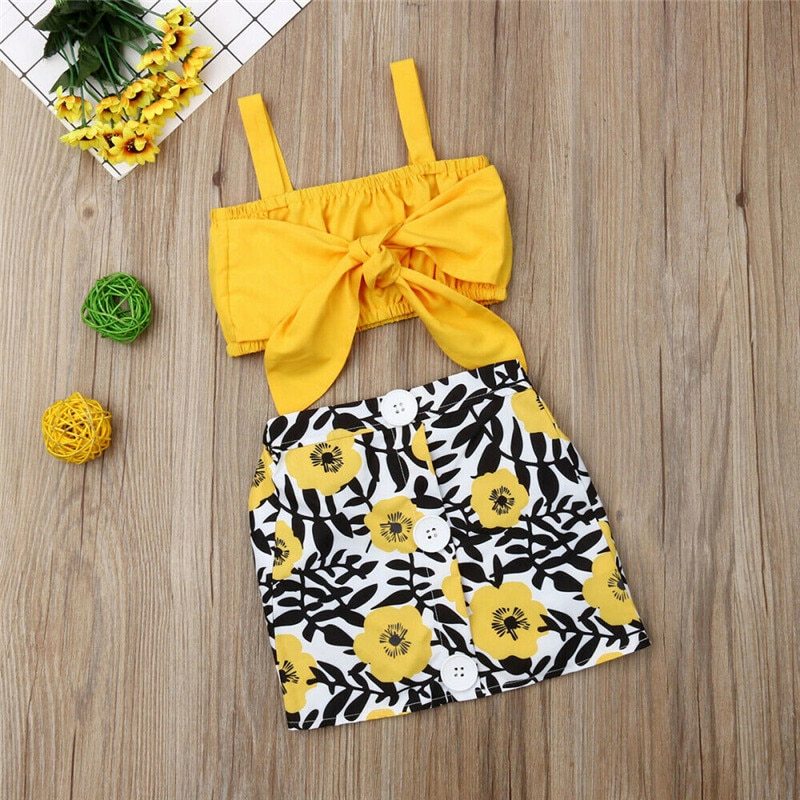 Two-piece floral skirt