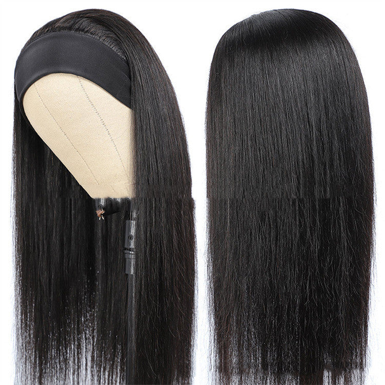 Human Hair Straightening Mechanism Headband Head Cover