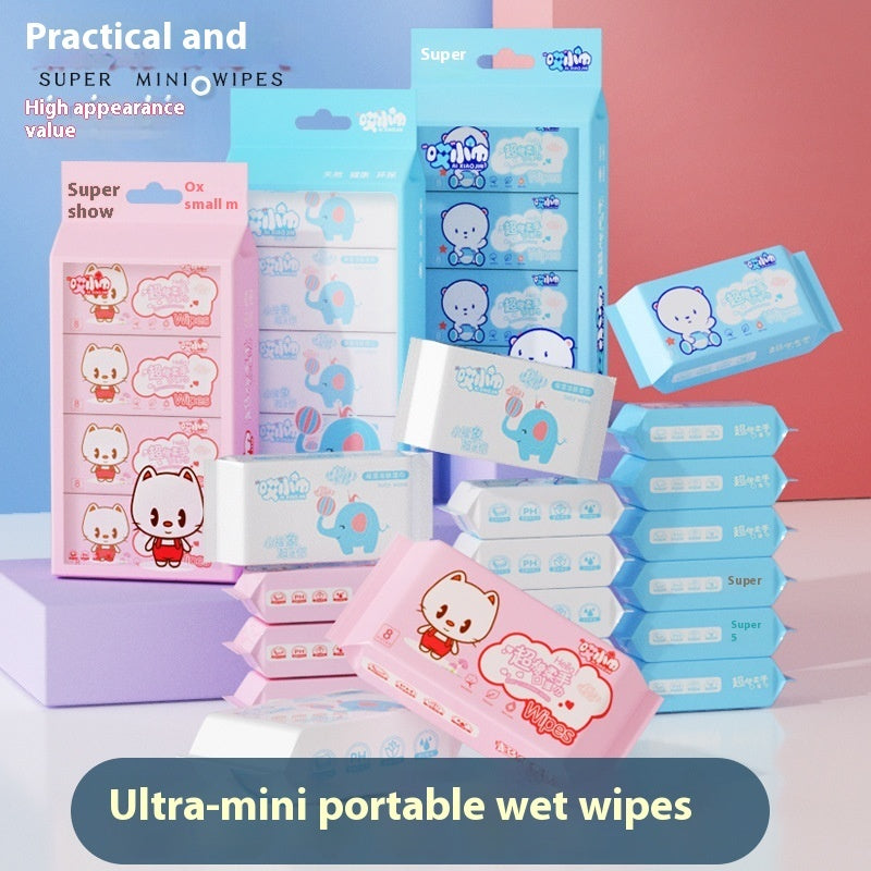 Super Mini Small Bag Portable Baby Student Children Wet Tissue