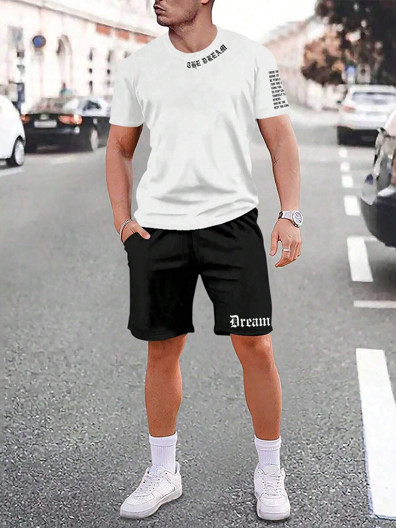 Sports Style Short-sleeved Shorts Thin Quick-drying Versatile Breathable Suit