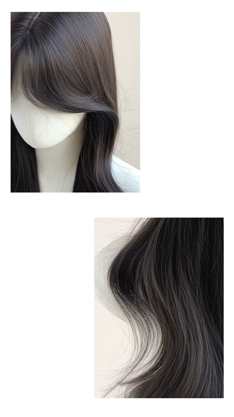 Eight-character Bangs Big Wave Seamless Natural Breathable Hair Supplementing Piece