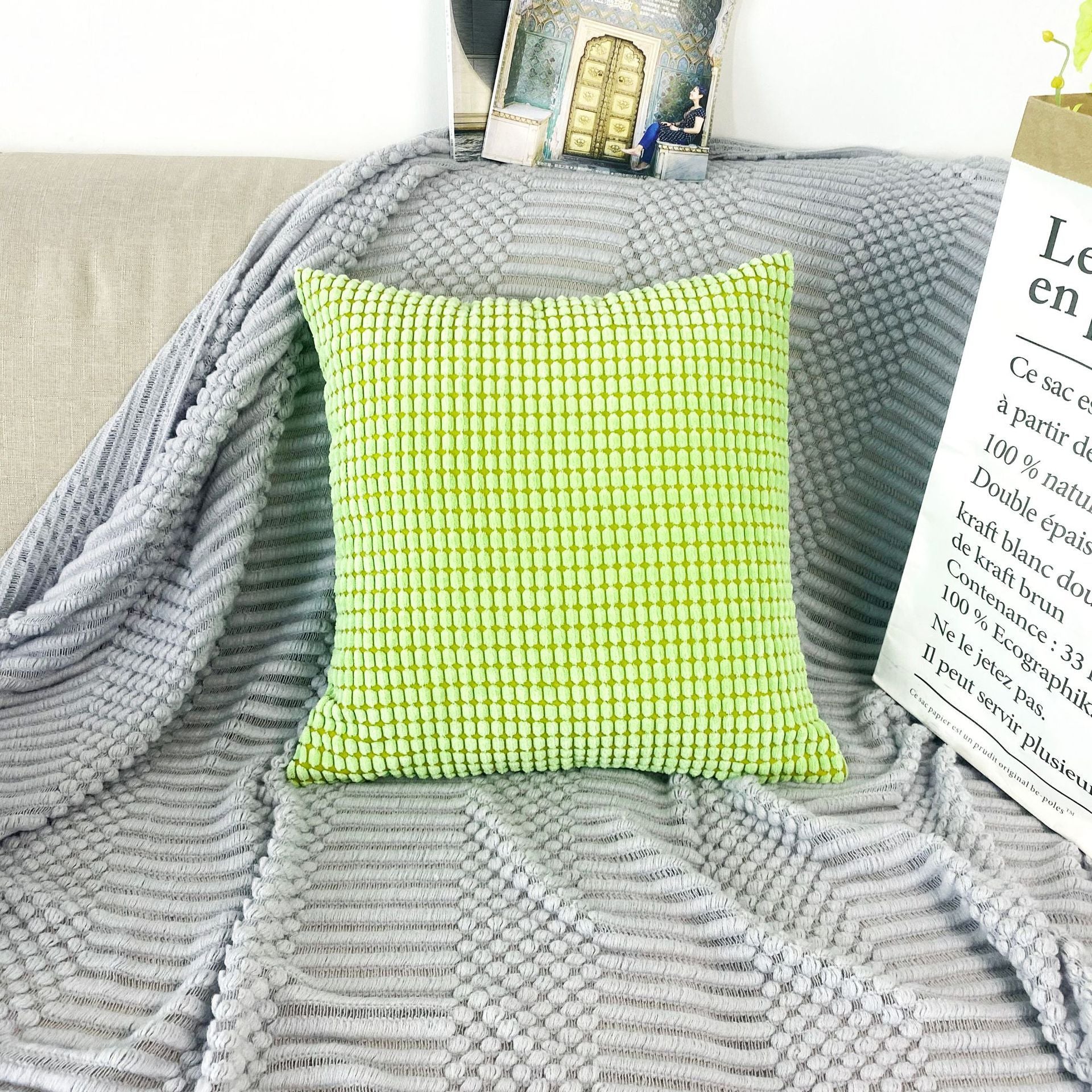 Corn Kernels Pillowcase Nordic Ins Style Solid Color Home Without Core