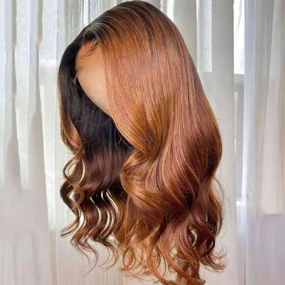 Real Human Hair Former Lace Head Cap Gradient Wig