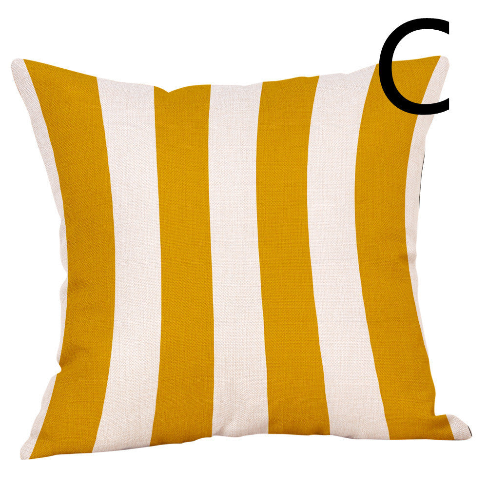 Digital Printing Geometric Series Themed Pillow Against The Waist Of The Car Sofa