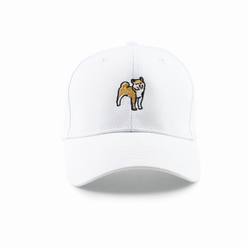 Smiling Chaigou Embroidery Curved Border Cute Student Hat