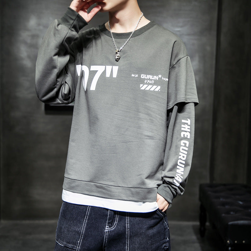 Men's casual fake two sweaters