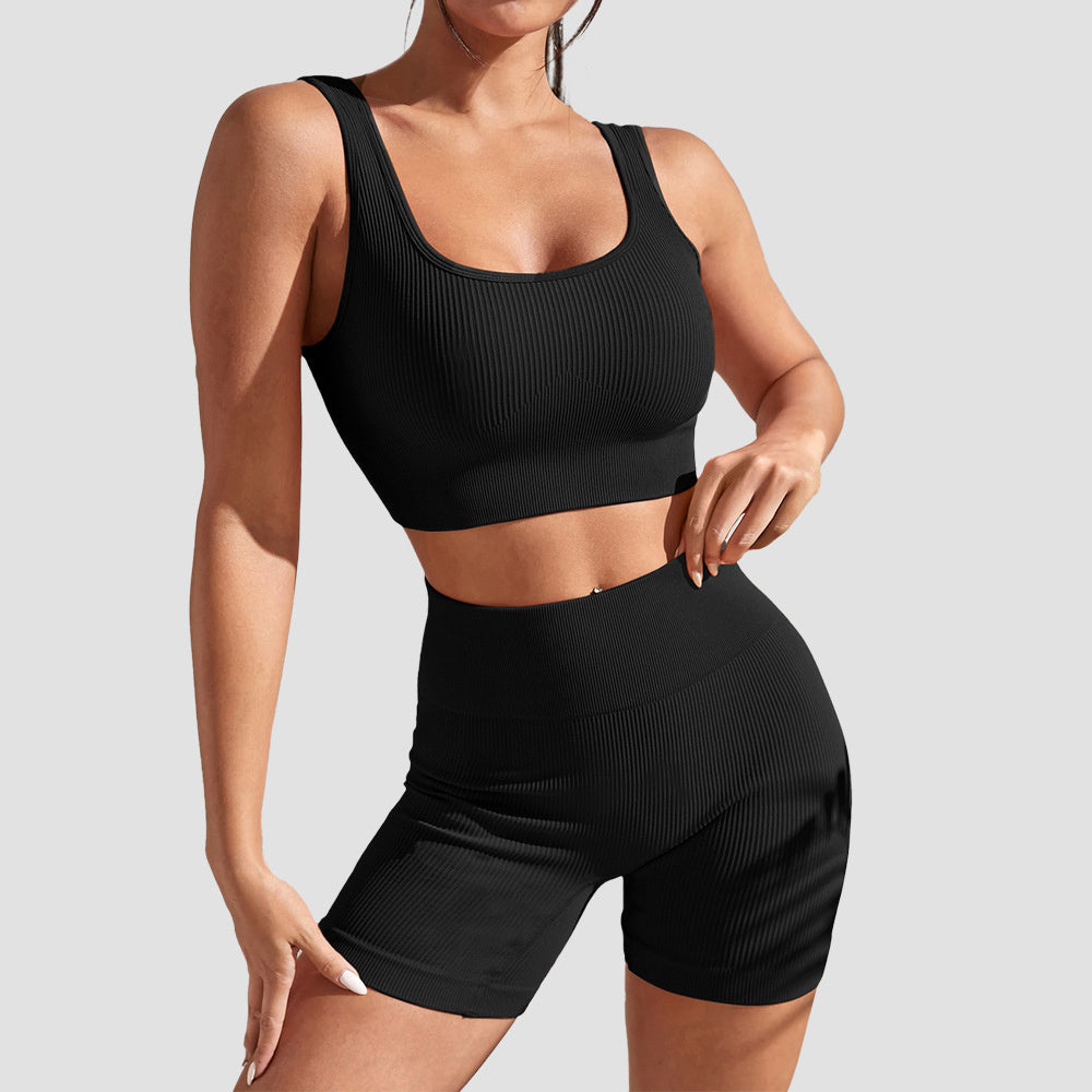 Sports Suit Fitness Clothes Tight Sexy Short Sleeve