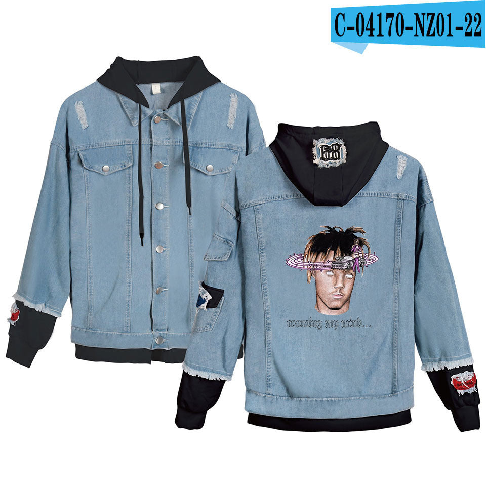 American Hip-Hop Male Singer Fashionable Denim Jacket