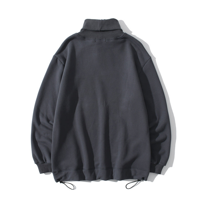 European and American hip hop high collar sweater