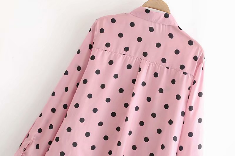 Polka-dot print shirt with pockets
