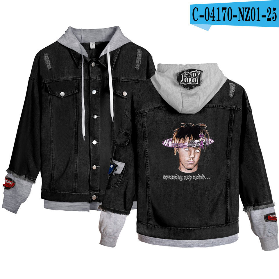 American Hip-Hop Male Singer Fashionable Denim Jacket