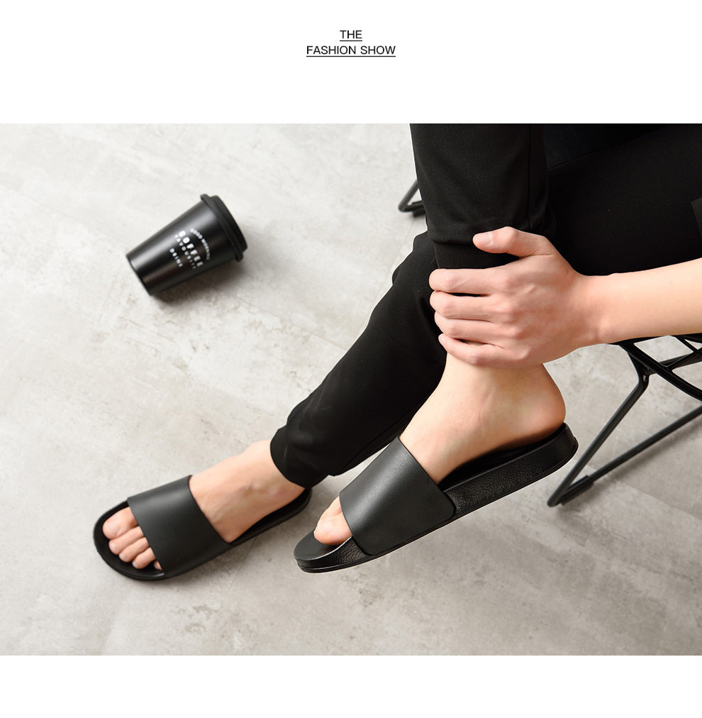 Household non-slip slippers with soft bottom