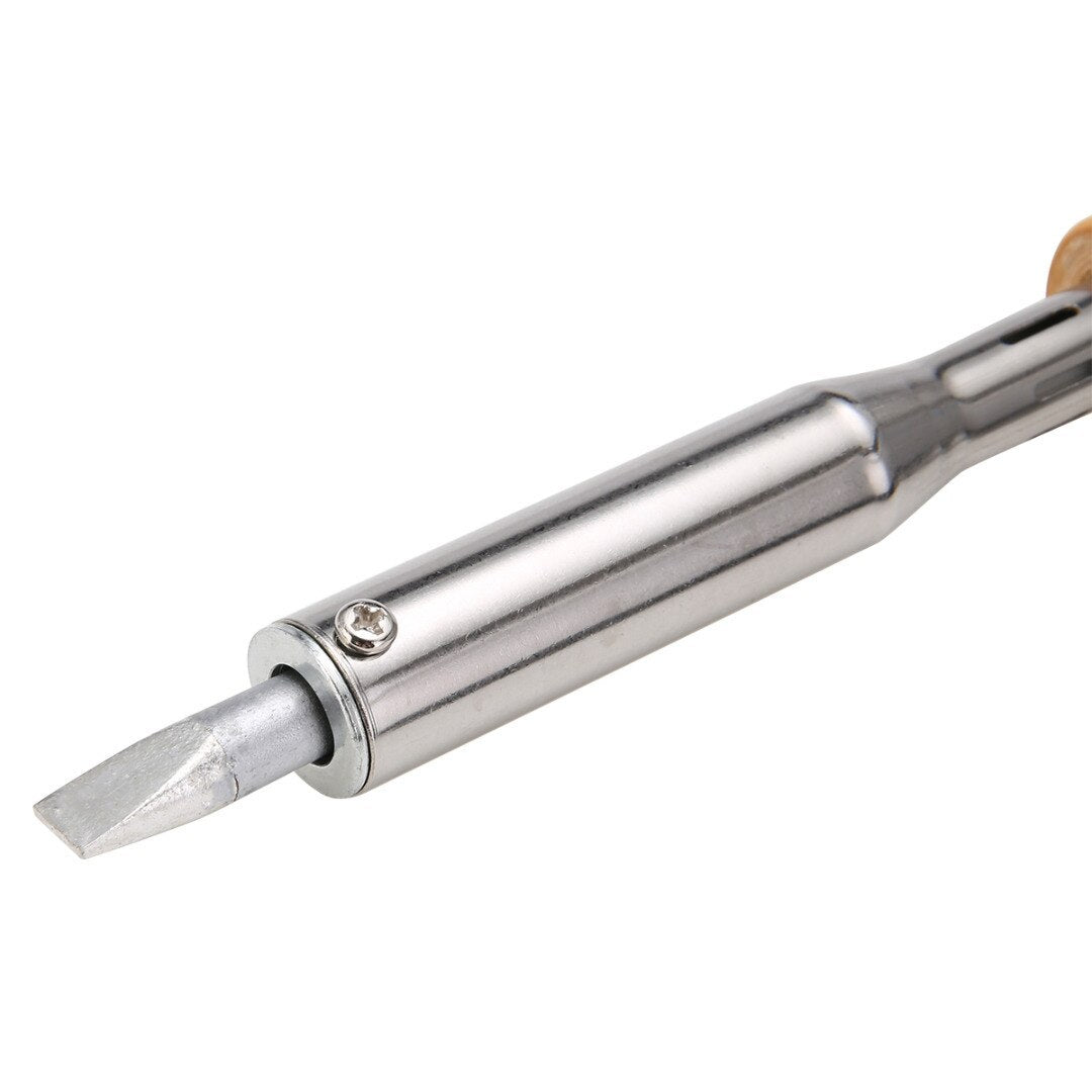 Electric pen with wooden handle