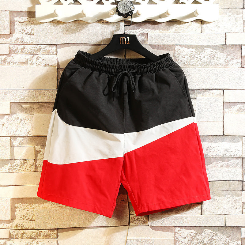 Summer Men's Shorts Korean Style Trend Multicolor Sports Beach Pants Loose Plus Size Couple Large Trunks