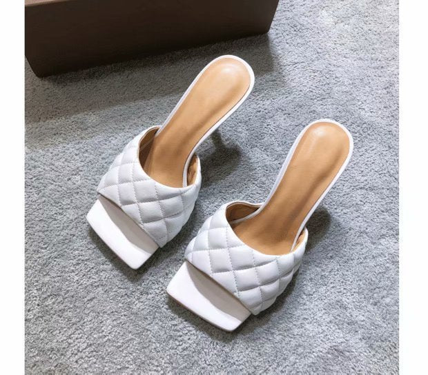 Diamond square head Roman slippers