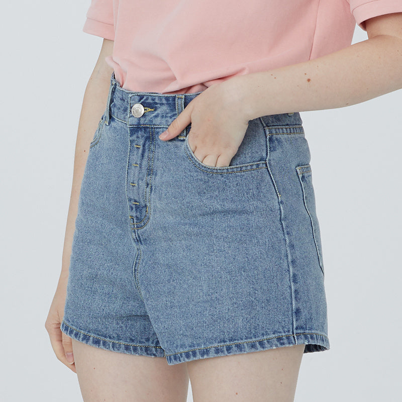 Wild cotton casual loose new men and women couple models denim shorts