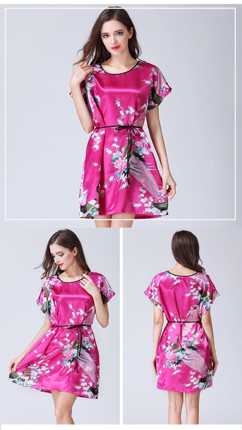 Women's Thin-strap Plus Fat Silk Pajamas