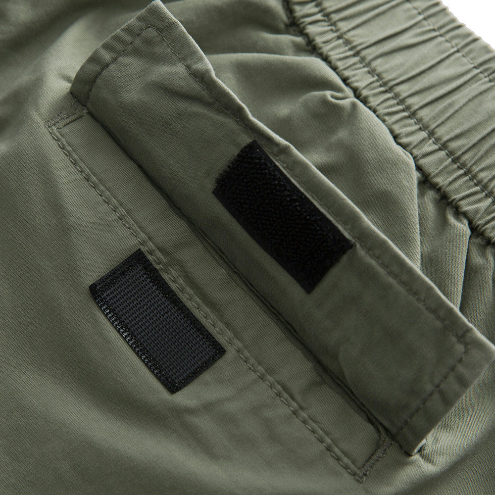 Men's Cropped Pants Youth Fashion Shorts Striped Trend