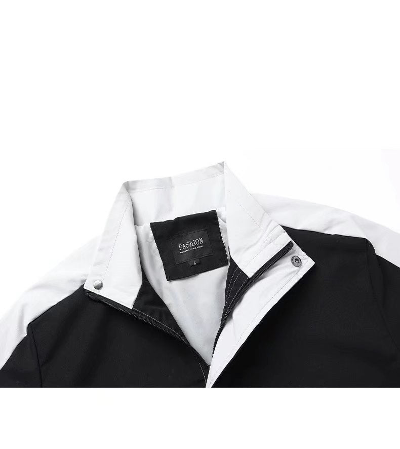 Autumn Clothing Coat Men's Spring New Korean Style Trendy Handsome Top Spring And Autumn Clothes Men's Stand Collar Jacket